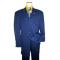 Stacy Adams Solid Navy Blue Super 100's 100% Polyester Suit